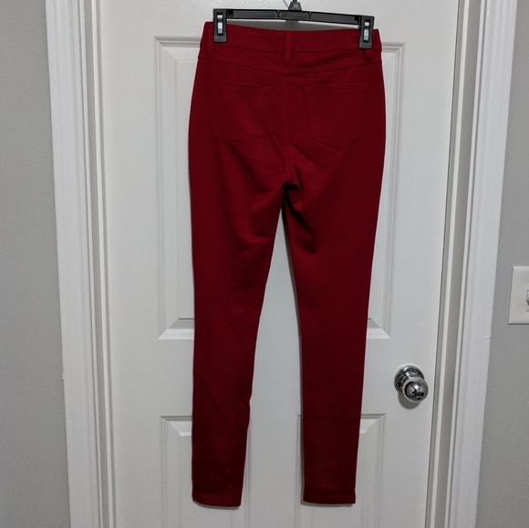 Boutique Versona Bright Red High Rise Jeggings 2 - Picture 2 of 5